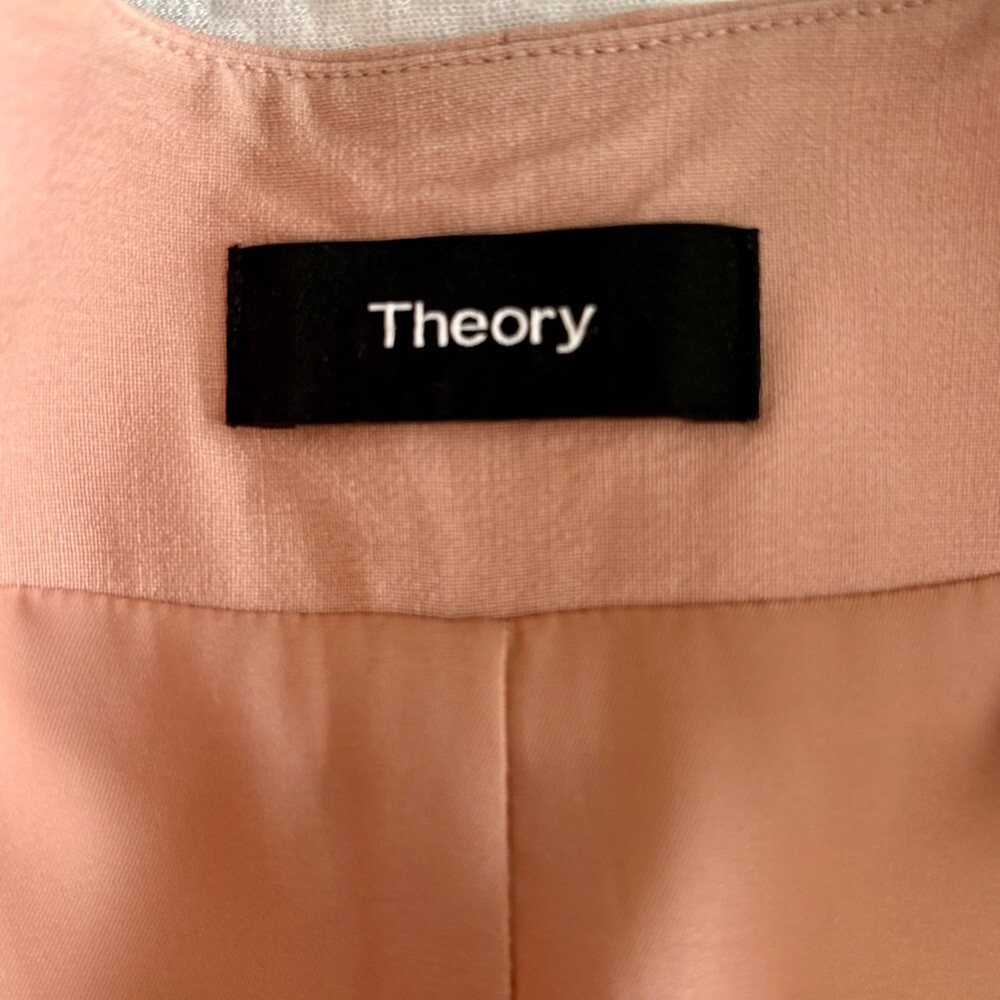 Theory Lindrayia B Wool Blend Blazer | Blush Pink | Open Front | Size 0 - Picture 6 of 6
